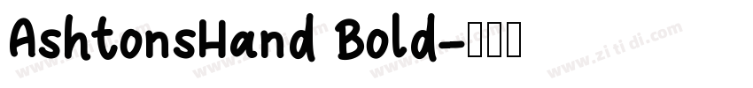 AshtonsHand Bold字体转换